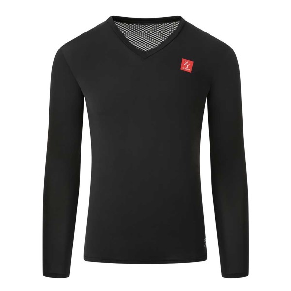 ZeroFit Zerofit iceskin baselayer v-neck ls black xs